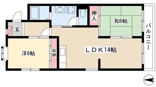 Mドヌール【1階】の間取り