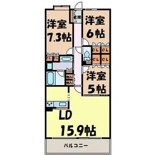 LASANTE東白壁【4階】の間取り