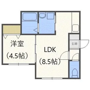 ルチアーノ山鼻【3階】の間取り