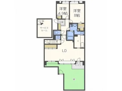 リーベスト南平岸弐番館【104号室】の間取り