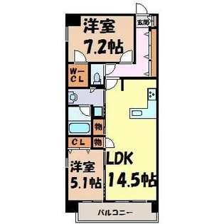 C&S橦木【2階】の間取り