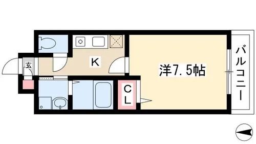 アリエス【4階】の間取り