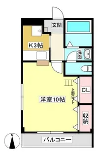 アゼリア浜田A【1階】の間取り