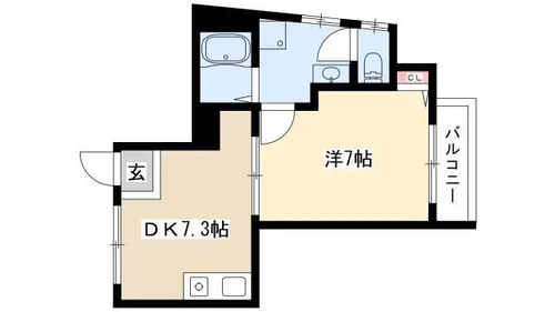 コーポリベルテ池下【3A号室】の間取り