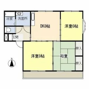 RA・HAアサノ【201号室】の間取り