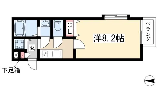 グリーンヴィル八雲 A【1階】の間取り