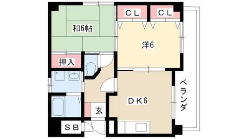 レインボー尾頭橋Ⅱ【702号室】の間取り