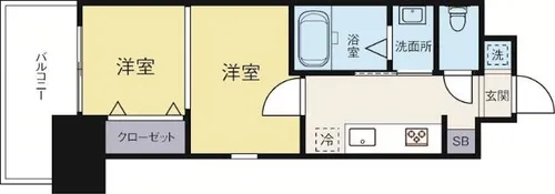 No.111CLUBORIENTBLD【13階】の間取り