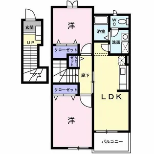 ファインヴィラⅡ【2階】の間取り