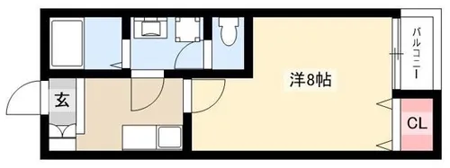 クレフラスト東山【202号室】の間取り