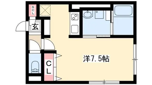 LUORE平安【401号室】の間取り