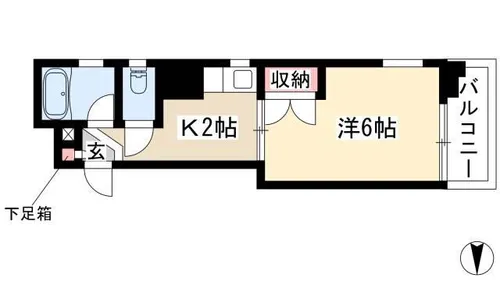 スクエア橘【5A号室】の間取り