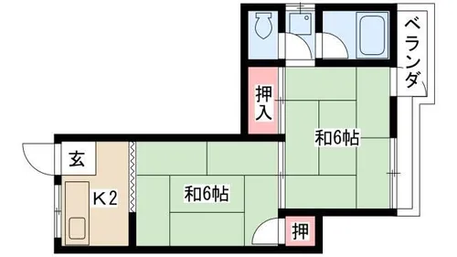 河合ビル【4C号室】の間取り
