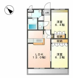 グリーンヒルズ【1階】の間取り