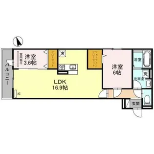 ヴェルドミール【2階】の間取り