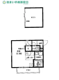 愛知県岡崎市真伝1丁目【アパート】の間取り