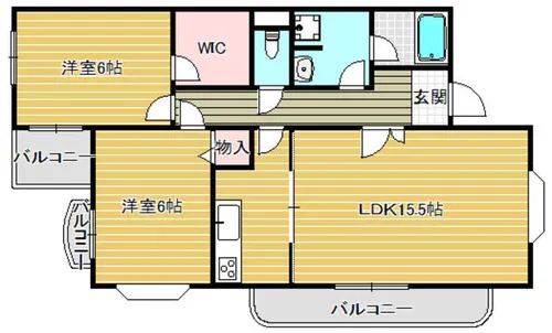 ハウスシェーンブルン【1階】の間取り