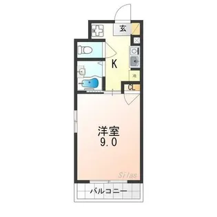 ラフィーネ四条堀川【9階】の間取り