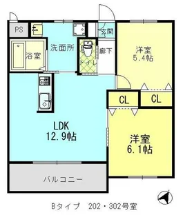 カーサフェリーチェ【2階】の間取り
