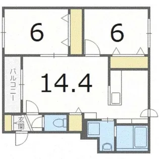 北海道札幌市西区宮の沢二条2丁目【マンション】の間取り