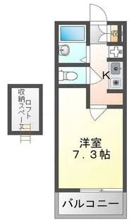 レオパレス南野口【4階】の間取り