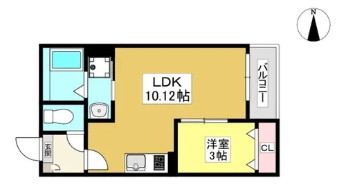 Jack hishiikeⅠ【1階】の間取り