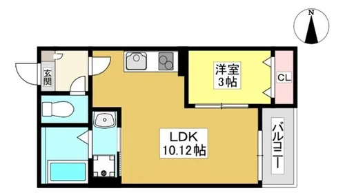 Jack hishiikeⅠ【2階】の間取り