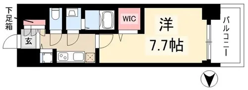 プレサンスジェネ葵【7階】の間取り