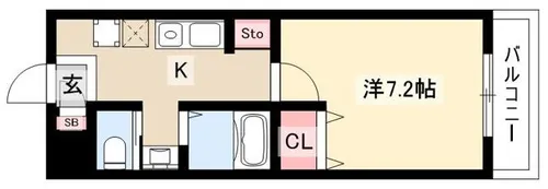 A・City港陽【105号室】の間取り