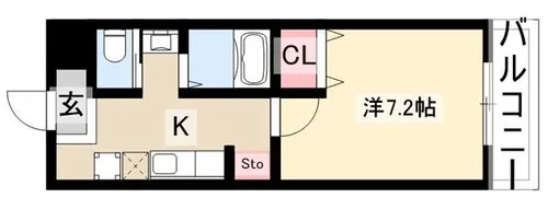A・City港陽【2階】の間取り