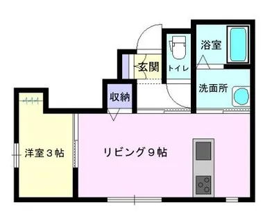 ドルチェ・ヴィータ柳川B【1階】の間取り