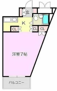 エトワール北梅田【7階】の間取り