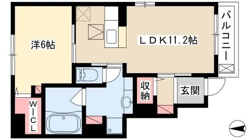 クレシア【105号室】の間取り