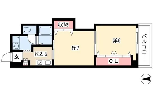 プレステージ名古屋【11階】の間取り