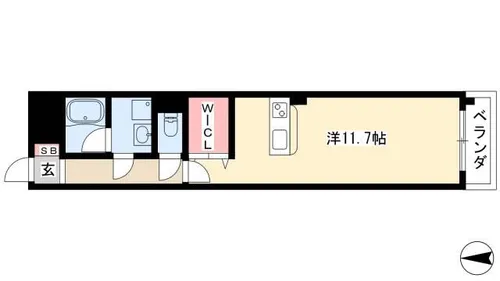 アーク京田町【302号室】の間取り
