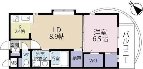 ラ・コルダ西小倉【4階】の間取り