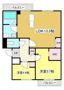 パルティール【105号室】の間取り