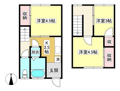 寺戸アパート メゾネット【1階】の間取り