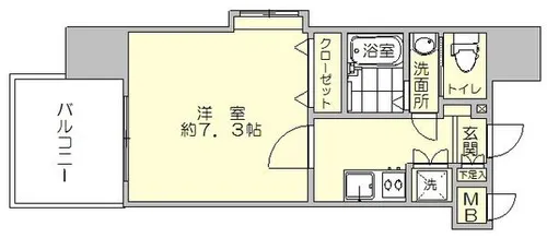 サヴォイ博多エレメンツ【6階】の間取り