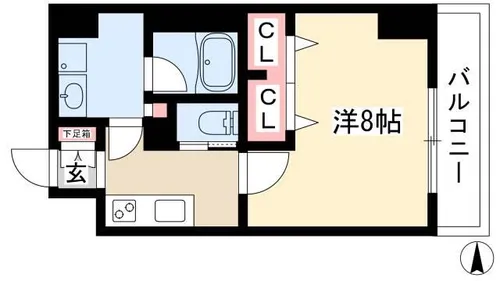 プロシード大須【0605号室】の間取り