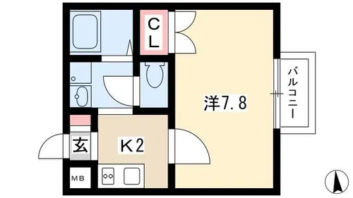 アンプルール ブワ SUMIIKE【1階】の間取り
