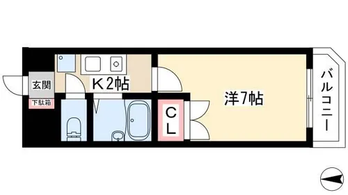 ヒサゴハイツⅡ【5階】の間取り