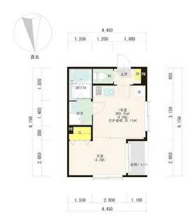 ハーモニーテラス荒子町Ⅱ【3階】の間取り
