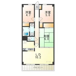 フィオーレ白鷺【1階】の間取り