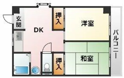 大阪府大阪市東淀川区豊新1丁目【マンション】の間取り