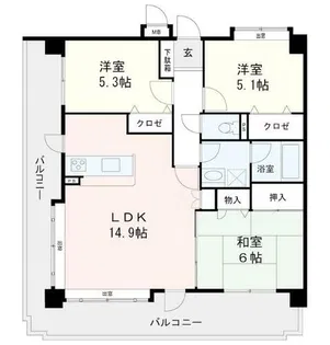 エンゼルハイム平尾第2【201号室】の間取り