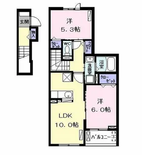アムール【2階】の間取り