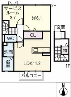 ハイモール Ⅲ棟【2階】の間取り