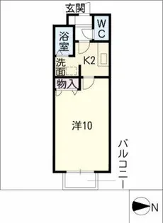 エステートピア今岡【207号室】の間取り