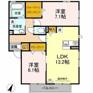 レフィナード松原A【201号室】の間取り